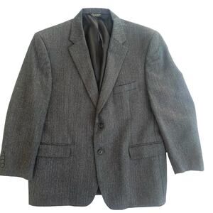 Jos. A. Bank Men’s 100% Wool Herringbone Blazer Gray 46S Classic Fit Retail $295
